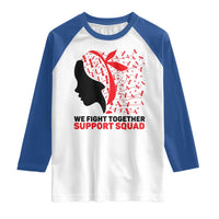 We Fight Together Support Squad Raglan Shirt HIV Awareness Dragonfly Gift - Wonder Print Shop