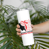 We Fight Together Support Squad Skinny Tumbler HIV Awareness Dragonfly Gift - Wonder Print Shop