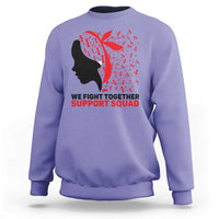 We Fight Together Support Squad Sweatshirt HIV Awareness Dragonfly Gift - Wonder Print Shop