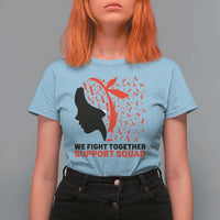 We Fight Together Support Squad T Shirt For Women HIV Awareness Dragonfly Gift - Wonder Print Shop