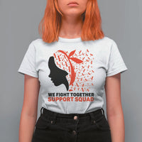 We Fight Together Support Squad T Shirt For Women HIV Awareness Dragonfly Gift - Wonder Print Shop
