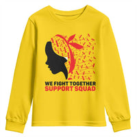 We Fight Together Support Squad Youth Sweatshirt HIV Awareness Dragonfly Gift - Wonder Print Shop