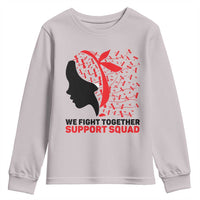 We Fight Together Support Squad Youth Sweatshirt HIV Awareness Dragonfly Gift - Wonder Print Shop