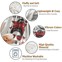 In December We Wear Red Throw Blanket HIV Awareness Empowered Woman Gift - Wonder Print Shop