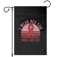 I Wear Red For World Aids Day Garden Flag HIV Awareness Gift - Wonder Print Shop