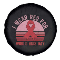 I Wear Red For World Aids Day Spare Tire Cover HIV Awareness Gift - Wonder Print Shop