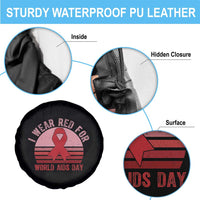 I Wear Red For World Aids Day Spare Tire Cover HIV Awareness Gift - Wonder Print Shop