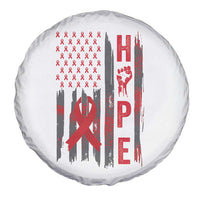 American Flag Hope HIV Awareness Spare Tire Cover World AIDS Day Gift - Wonder Print Shop