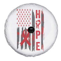 American Flag Hope HIV Awareness Spare Tire Cover World AIDS Day Gift - Wonder Print Shop