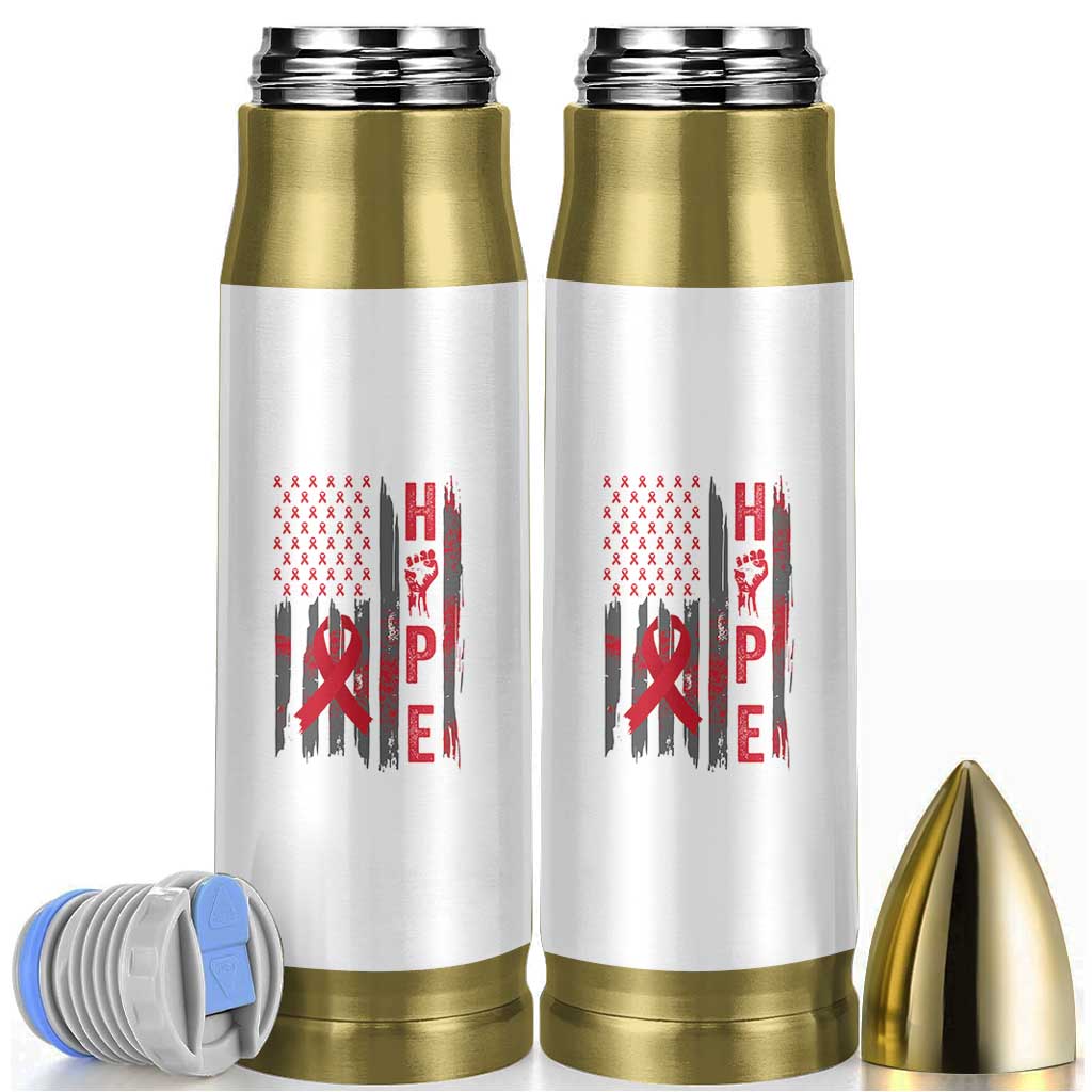American Flag Hope HIV Awareness Bullet Tumbler World AIDS Day Gift - Wonder Print Shop