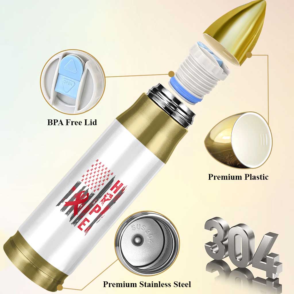 American Flag Hope HIV Awareness Bullet Tumbler World AIDS Day Gift - Wonder Print Shop