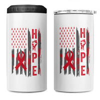 American Flag Hope HIV Awareness 4 in 1 Can Cooler Tumbler World AIDS Day Gift - Wonder Print Shop