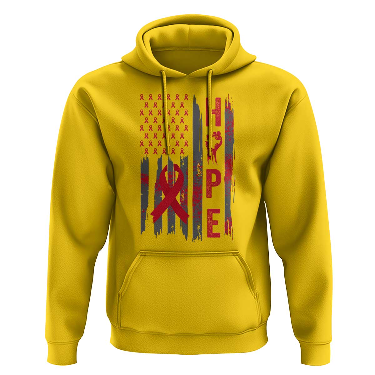 American Flag Hope HIV Awareness Hoodie World AIDS Day Gift - Wonder Print Shop