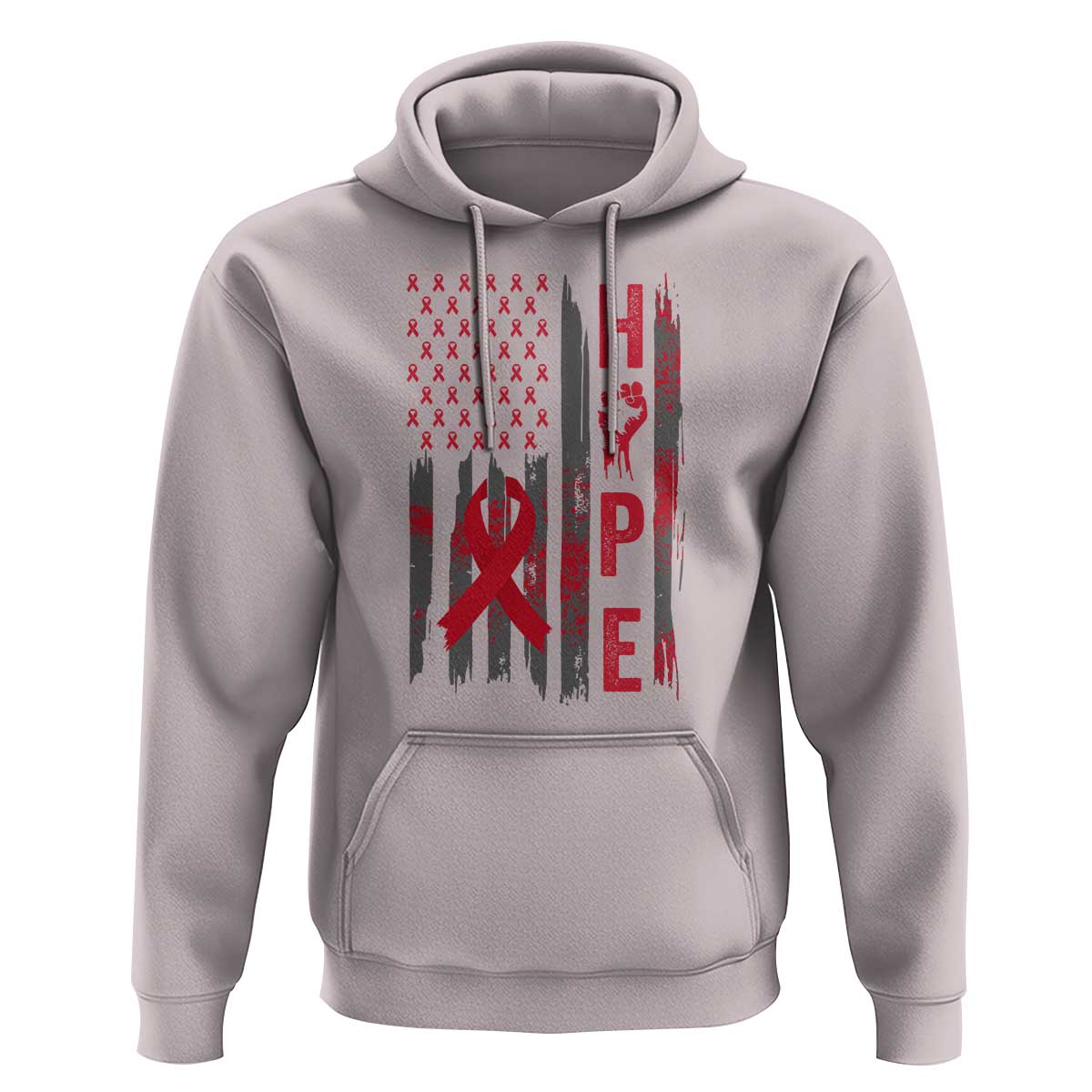 American Flag Hope HIV Awareness Hoodie World AIDS Day Gift - Wonder Print Shop