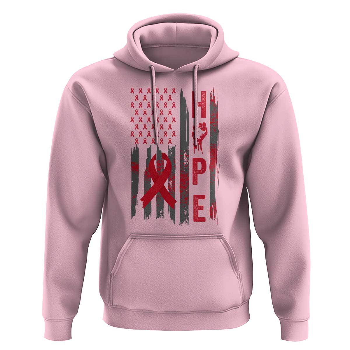 American Flag Hope HIV Awareness Hoodie World AIDS Day Gift - Wonder Print Shop