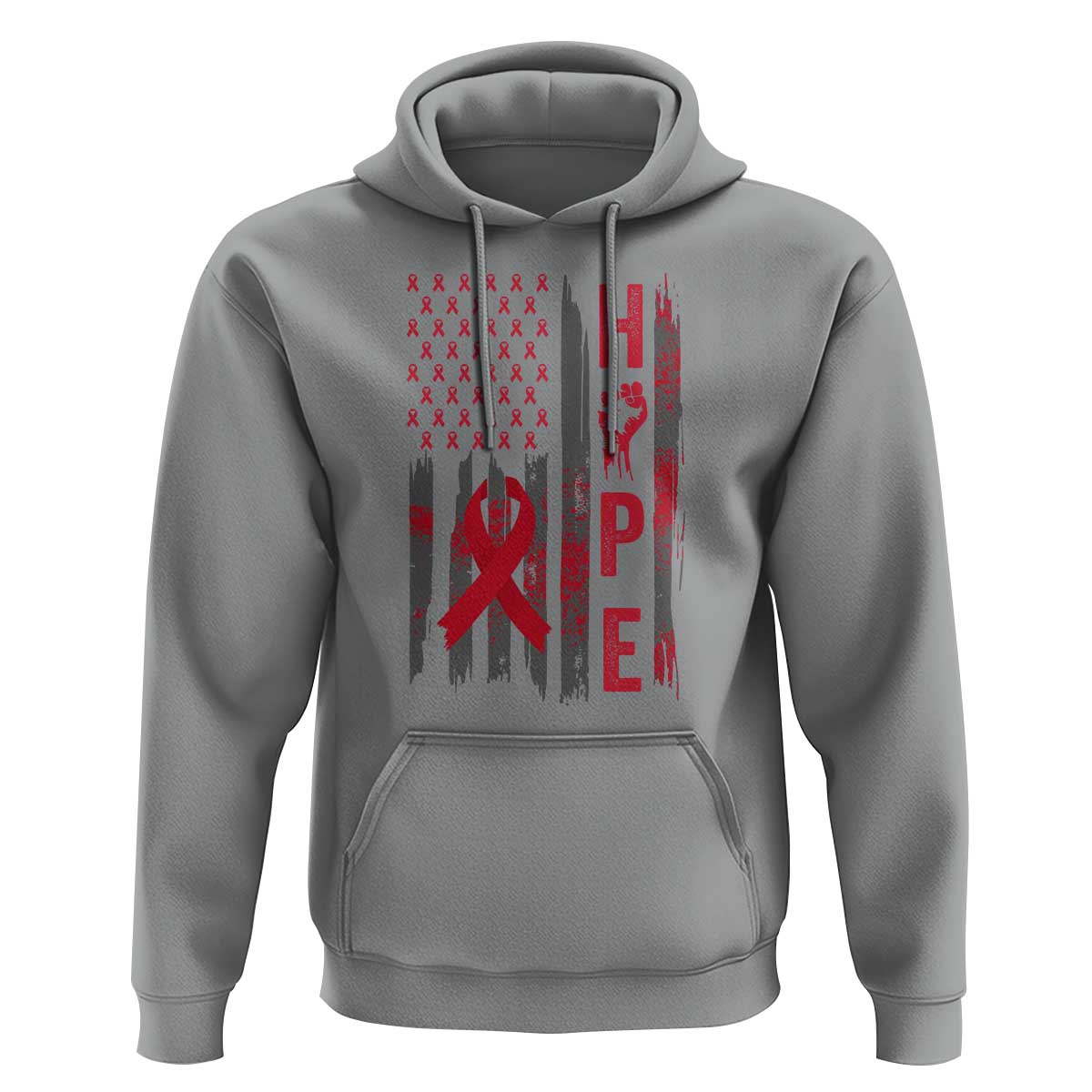 American Flag Hope HIV Awareness Hoodie World AIDS Day Gift - Wonder Print Shop