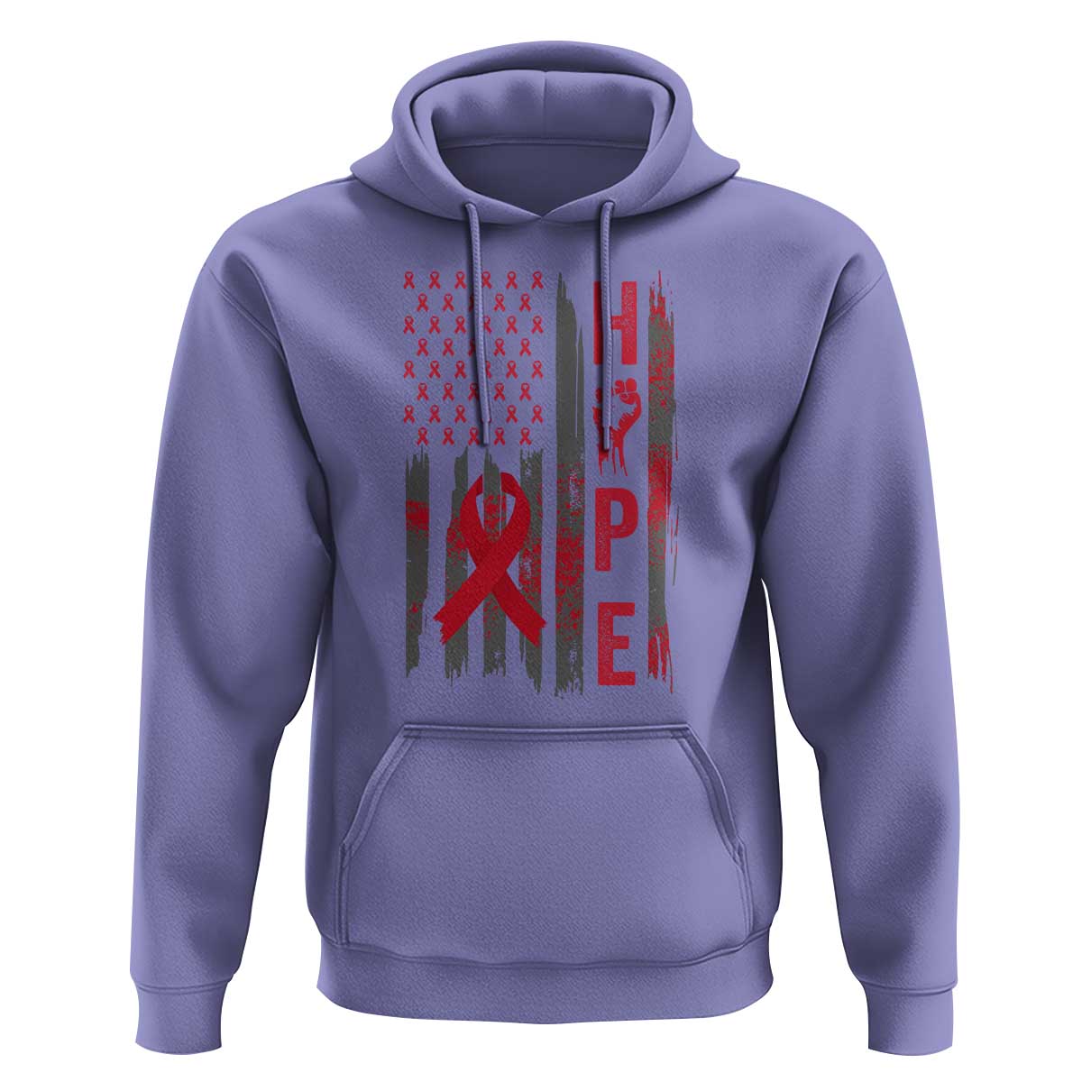 American Flag Hope HIV Awareness Hoodie World AIDS Day Gift - Wonder Print Shop
