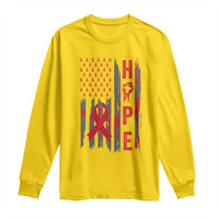 American Flag Hope HIV Awareness Long Sleeve Shirt World AIDS Day Gift - Wonder Print Shop