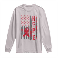 American Flag Hope HIV Awareness Long Sleeve Shirt World AIDS Day Gift - Wonder Print Shop