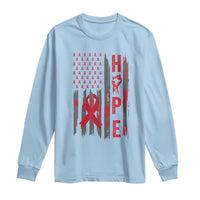 American Flag Hope HIV Awareness Long Sleeve Shirt World AIDS Day Gift - Wonder Print Shop