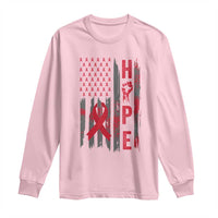 American Flag Hope HIV Awareness Long Sleeve Shirt World AIDS Day Gift - Wonder Print Shop