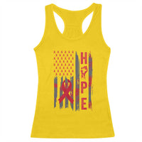 American Flag Hope HIV Awareness Racerback Tank Top World AIDS Day Gift - Wonder Print Shop