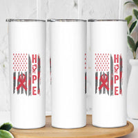 American Flag Hope HIV Awareness Skinny Tumbler World AIDS Day Gift - Wonder Print Shop