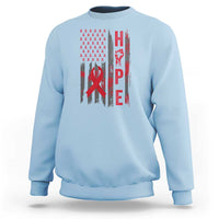 American Flag Hope HIV Awareness Sweatshirt World AIDS Day Gift - Wonder Print Shop