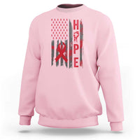 American Flag Hope HIV Awareness Sweatshirt World AIDS Day Gift - Wonder Print Shop
