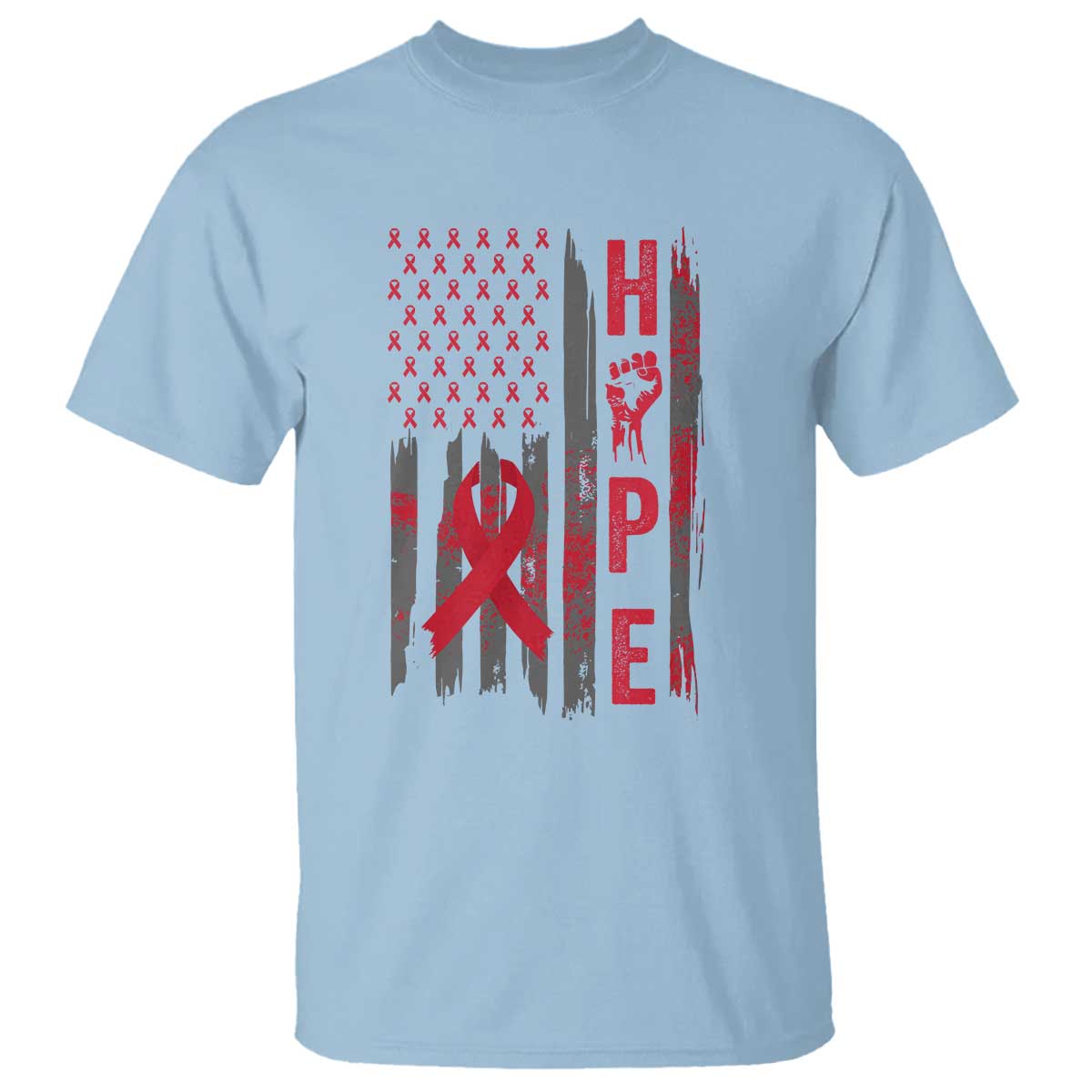 American Flag Hope HIV Awareness T Shirt World AIDS Day Gift - Wonder Print Shop
