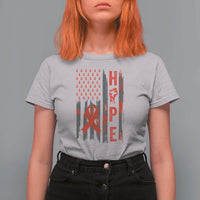 American Flag Hope HIV Awareness T Shirt For Women World AIDS Day Gift - Wonder Print Shop