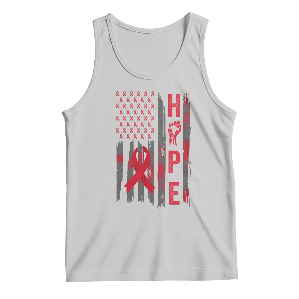 American Flag Hope HIV Awareness Tank Top World AIDS Day Gift - Wonder Print Shop