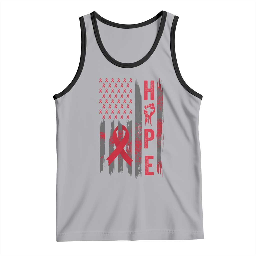 American Flag Hope HIV Awareness Tank Top World AIDS Day Gift - Wonder Print Shop