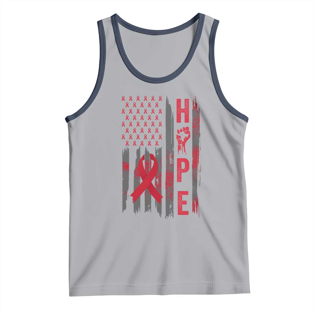 American Flag Hope HIV Awareness Tank Top World AIDS Day Gift - Wonder Print Shop