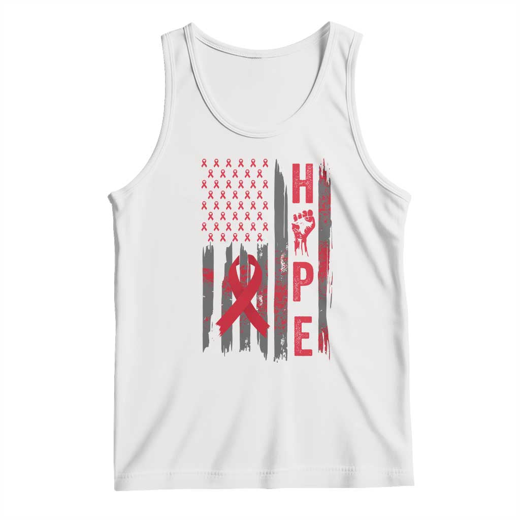 American Flag Hope HIV Awareness Tank Top World AIDS Day Gift - Wonder Print Shop