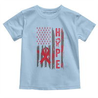 American Flag Hope HIV Awareness Toddler T Shirt World AIDS Day Gift - Wonder Print Shop