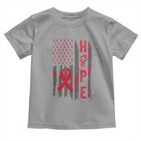 American Flag Hope HIV Awareness Toddler T Shirt World AIDS Day Gift - Wonder Print Shop