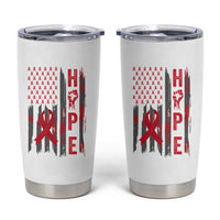 American Flag Hope HIV Awareness Tumbler Cup World AIDS Day Gift - Wonder Print Shop