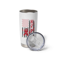 American Flag Hope HIV Awareness Tumbler Cup World AIDS Day Gift - Wonder Print Shop