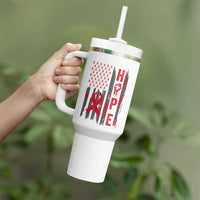 American Flag Hope HIV Awareness Tumbler With Handle World AIDS Day Gift - Wonder Print Shop