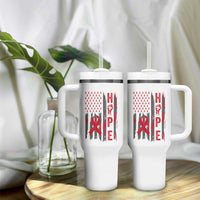 American Flag Hope HIV Awareness Tumbler With Handle World AIDS Day Gift - Wonder Print Shop