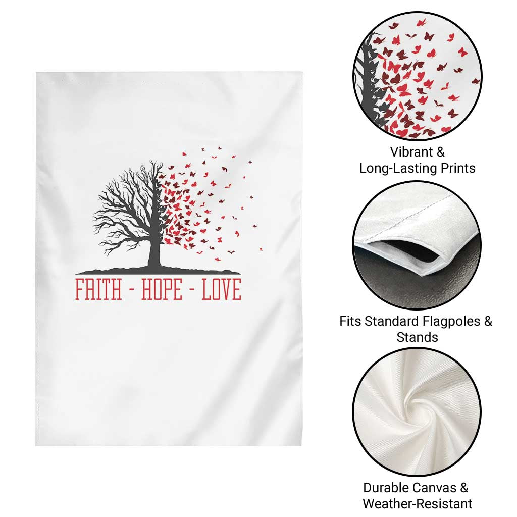 World AIDS Day Awareness Gift Garden Flag Faith Hope Love - Wonder Print Shop