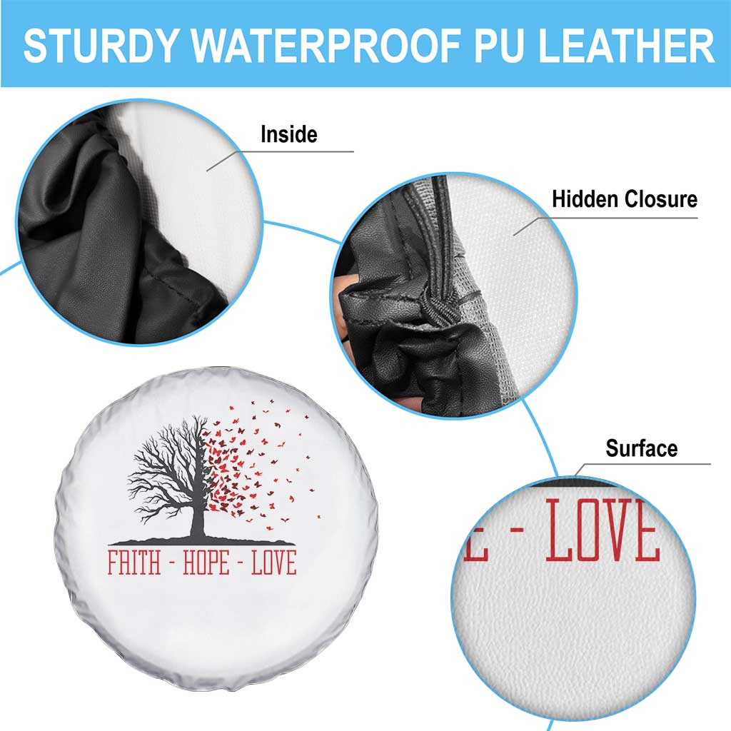 World AIDS Day Awareness Gift Spare Tire Cover Faith Hope Love - Wonder Print Shop