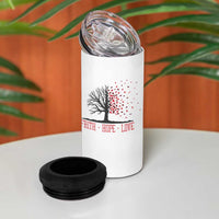 World AIDS Day Awareness Gift 4 in 1 Can Cooler Tumbler Faith Hope Love - Wonder Print Shop