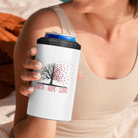 World AIDS Day Awareness Gift 4 in 1 Can Cooler Tumbler Faith Hope Love - Wonder Print Shop