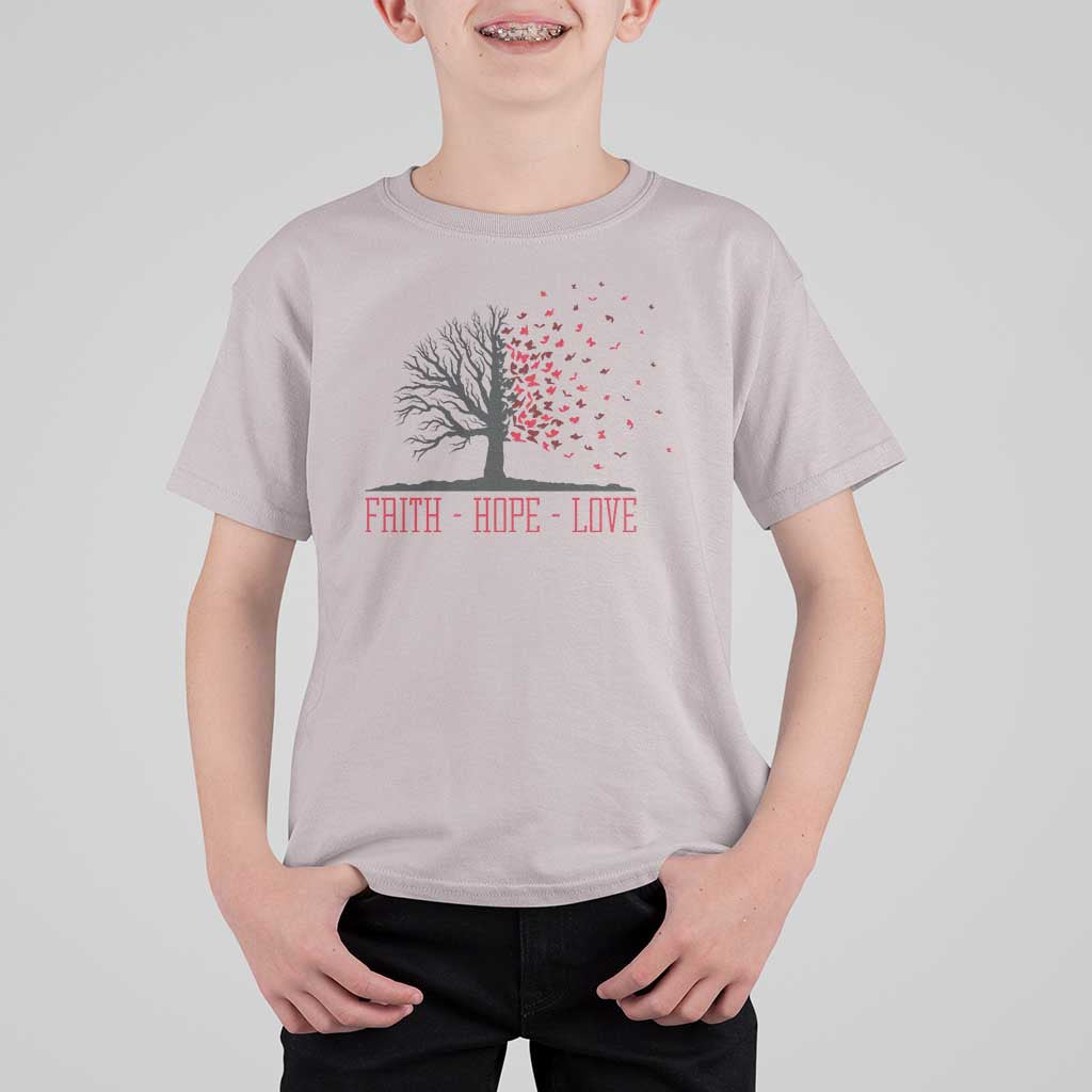 World AIDS Day Awareness Gift T Shirt For Kid Faith Hope Love - Wonder Print Shop