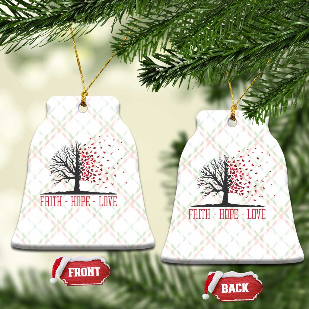 World AIDS Day Awareness Gift Ceramic Ornament Faith Hope Love - Wonder Print Shop