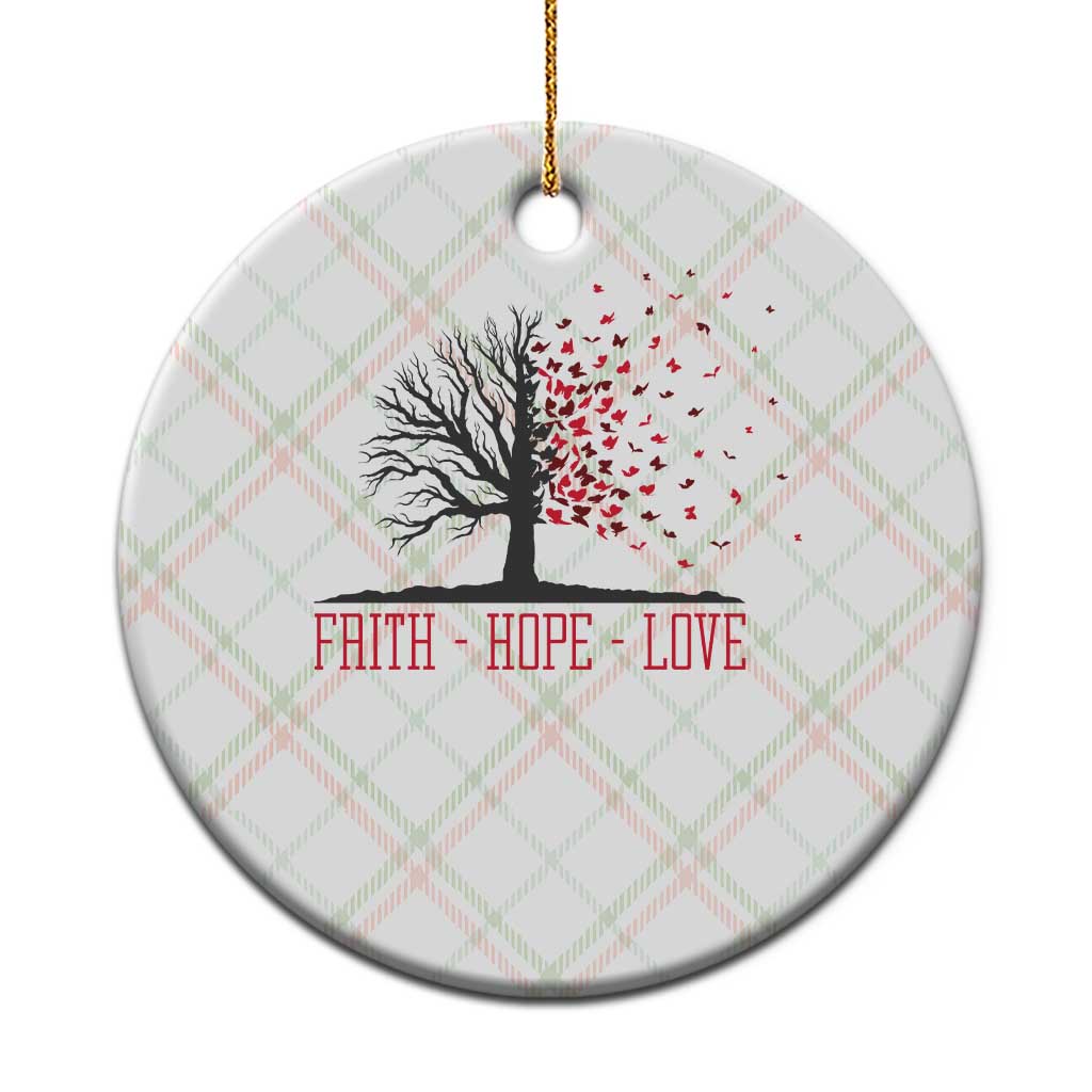 World AIDS Day Awareness Gift Ceramic Ornament Faith Hope Love - Wonder Print Shop