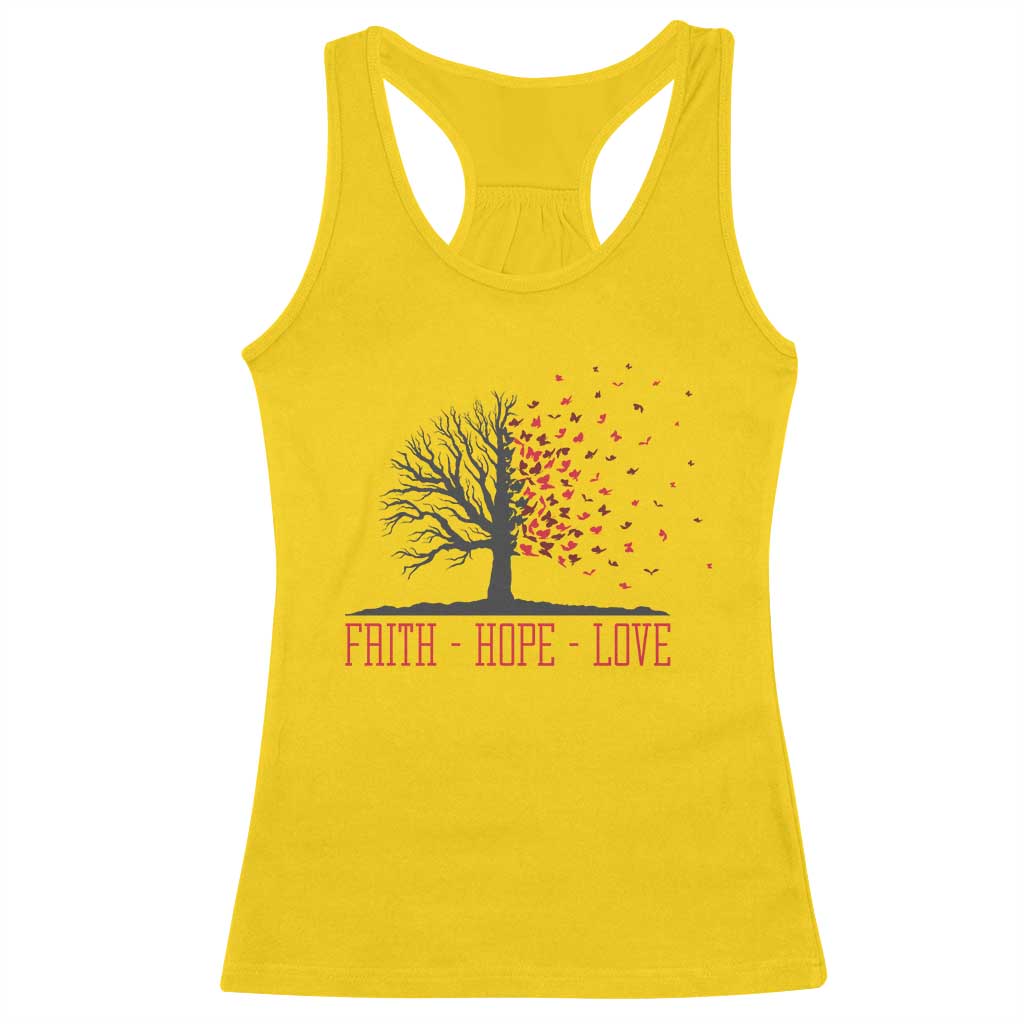 World AIDS Day Awareness Gift Racerback Tank Top Faith Hope Love - Wonder Print Shop