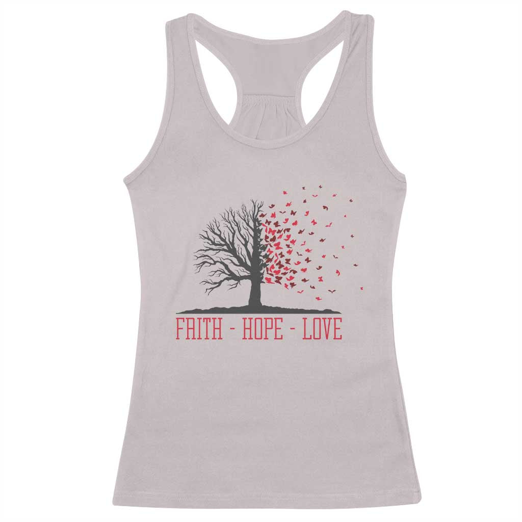 World AIDS Day Awareness Gift Racerback Tank Top Faith Hope Love - Wonder Print Shop